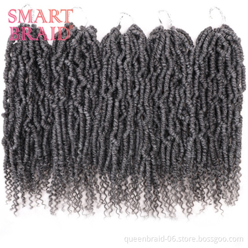 Bomb Twist Crochet Hair 18 Inch Spring Twist Crochet Braids Pre-looped Mini Passion Twist Braiding Hair Synthetic Hair Extension